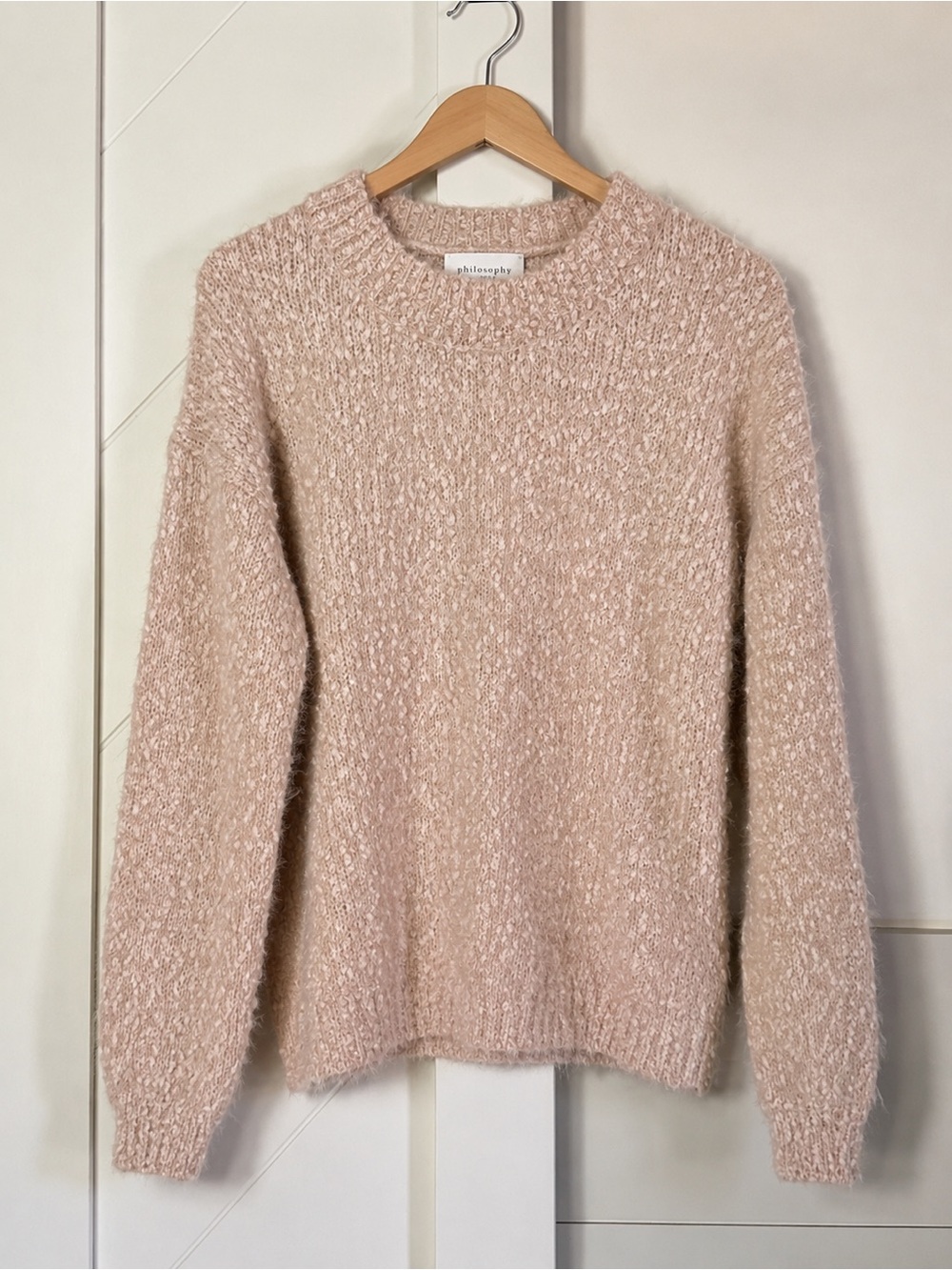 Philosophy Republic Clothing Blush Eyelash Knit Sweater Medium Cozy Soft